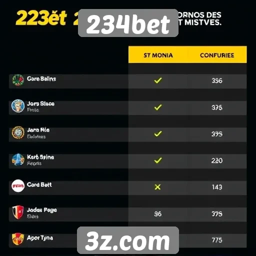 Comparativo entre 234bet e concorrentes do setor